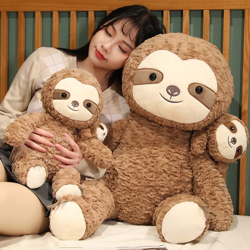 Cocoa & Boo: Adorable Fluffy Sloth Stuffed Animal