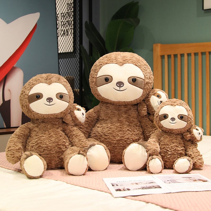 Cocoa & Boo: Adorable Fluffy Sloth Stuffed Animal