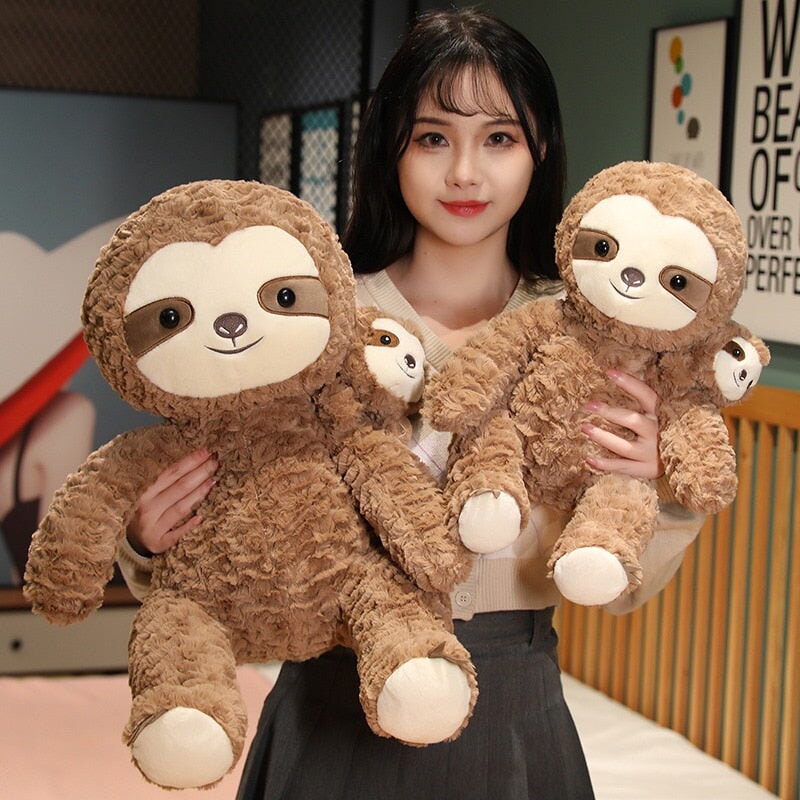 Cocoa & Boo: Adorable Fluffy Sloth Stuffed Animal