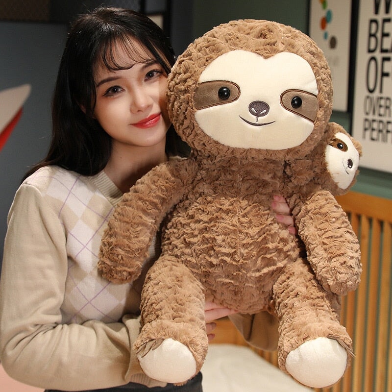 Cocoa & Boo: Adorable Fluffy Sloth Stuffed Animal