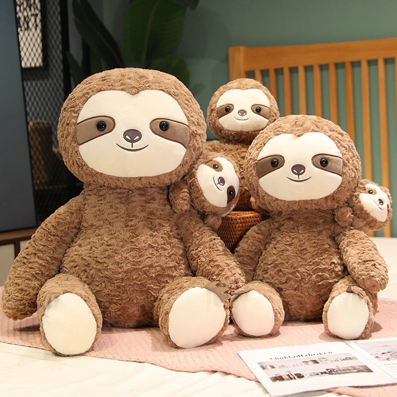Cocoa & Boo: Adorable Fluffy Sloth Stuffed Animal