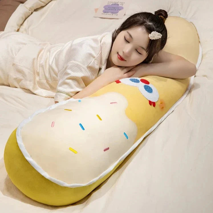 Vibrant Ice Cream Long Plush Pillow Toy