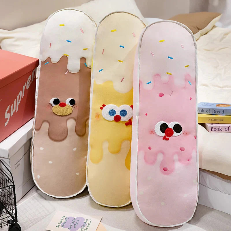 Vibrant Ice Cream Long Plush Pillow Toy
