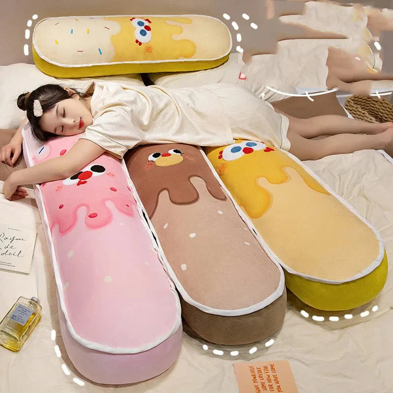 Vibrant Ice Cream Long Plush Pillow Toy