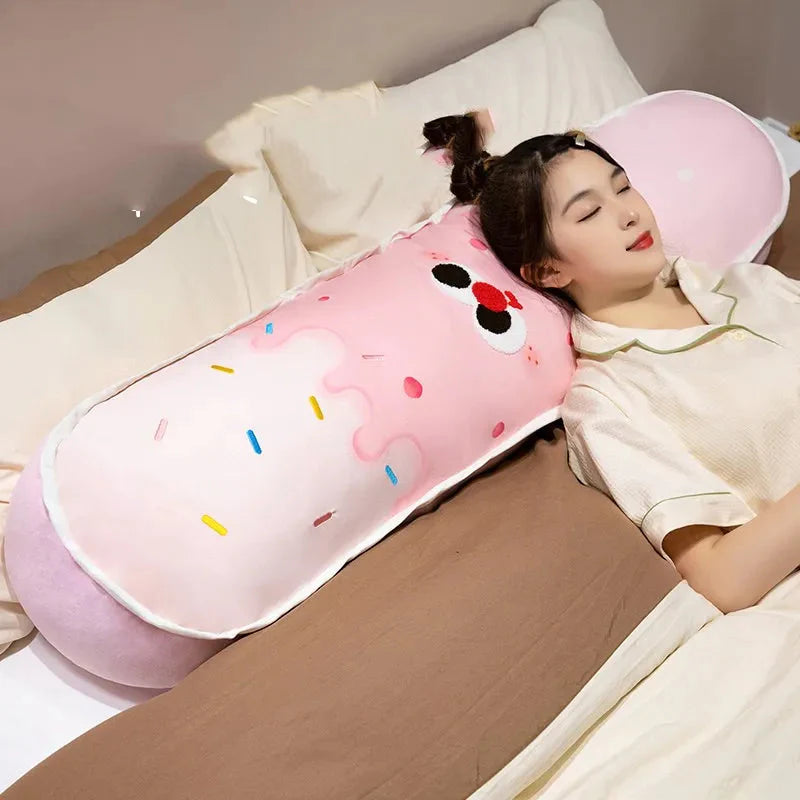 Vibrant Ice Cream Long Plush Pillow Toy