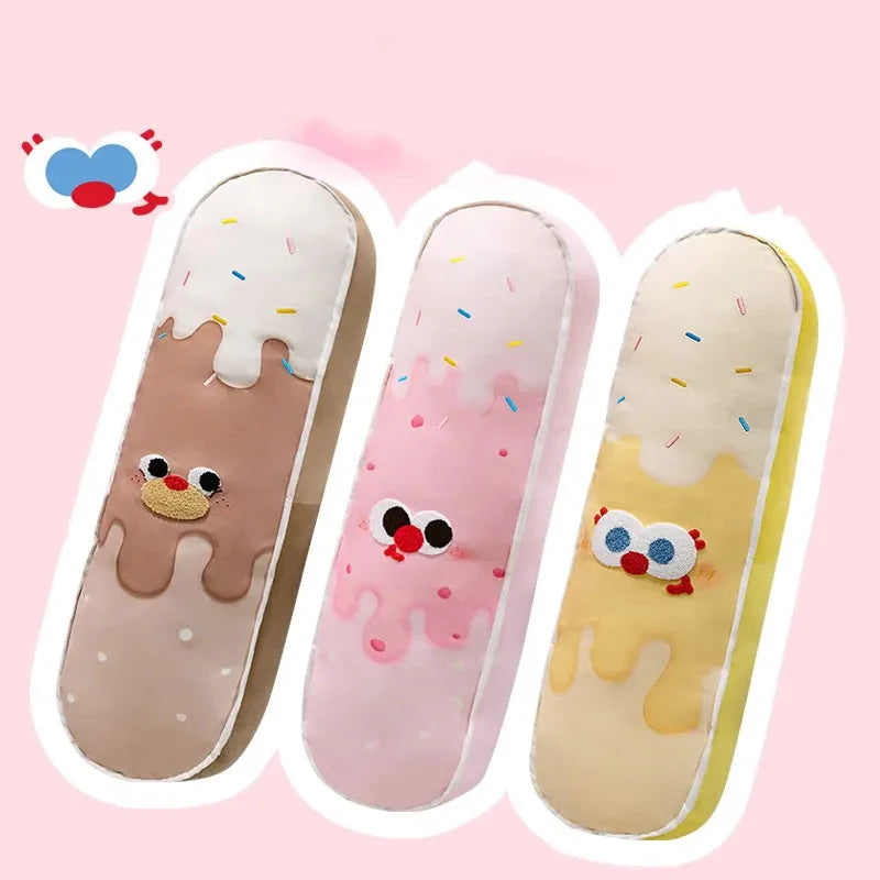 Vibrant Ice Cream Long Plush Pillow Toy