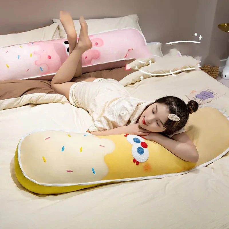 Vibrant Ice Cream Long Plush Pillow Toy