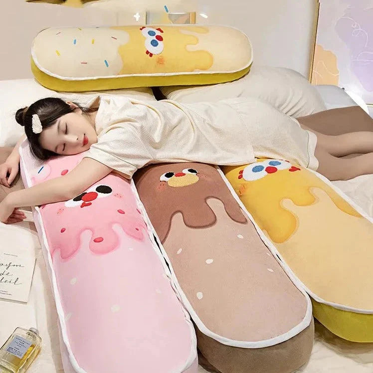 Vibrant Ice Cream Long Plush Pillow Toy