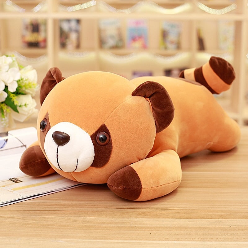 Cuddly Cooper the Charming Brown Raccoon Plush Toy