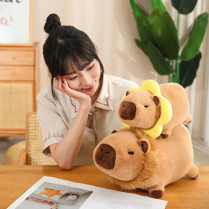 Adorable Laying Capybara Plush Toy for Cosplay Enthusiasts