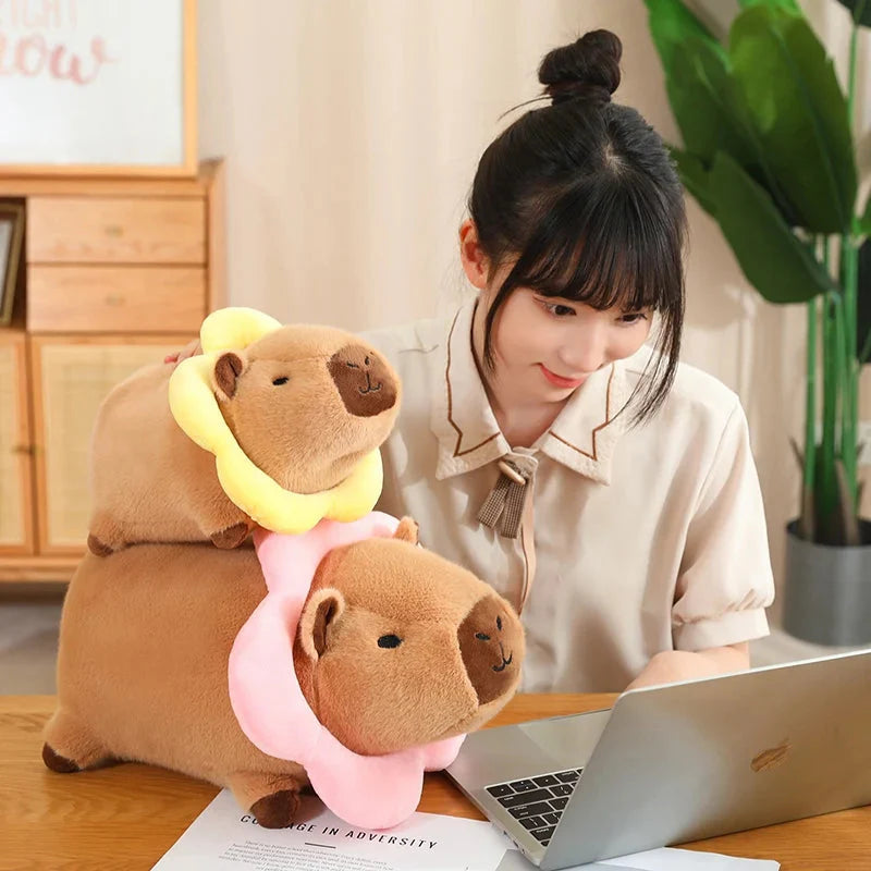 Adorable Laying Capybara Plush Toy for Cosplay Enthusiasts