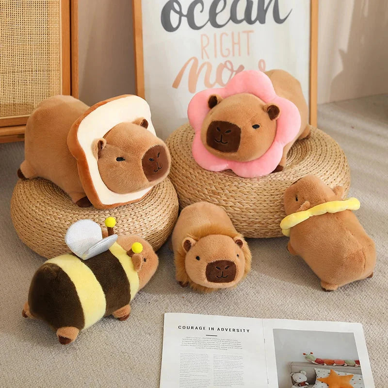 Adorable Laying Capybara Plush Toy for Cosplay Enthusiasts