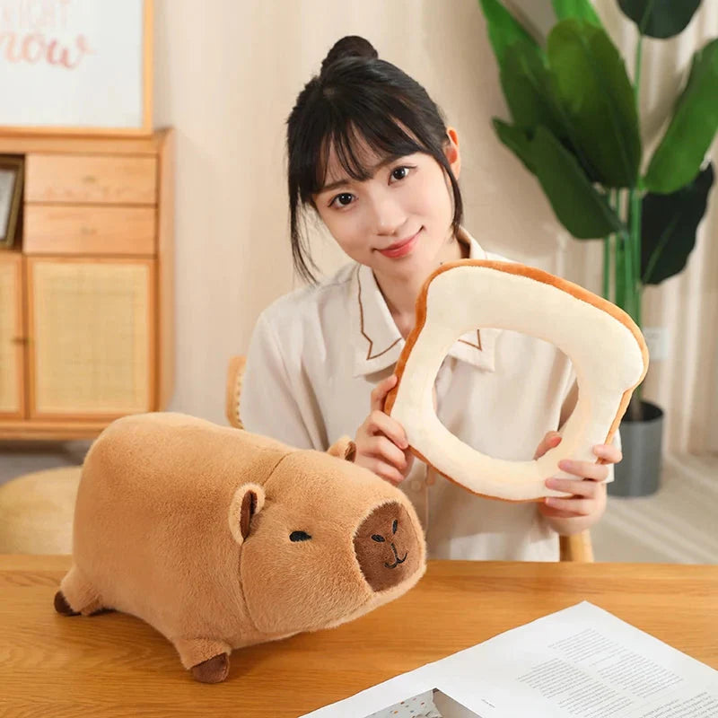 Adorable Laying Capybara Plush Toy for Cosplay Enthusiasts