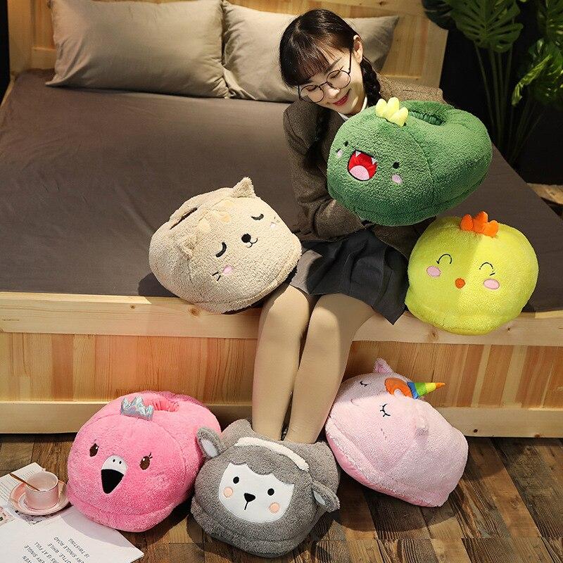 Snuggly 2-in-1 Animal Plush Slippers for Ultimate Comfort