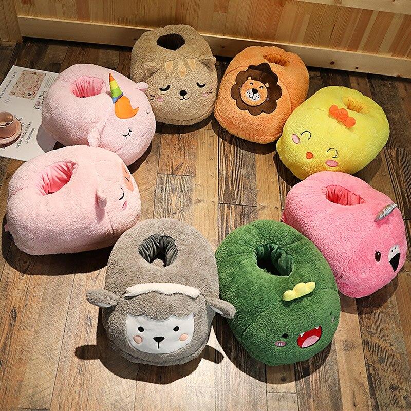 Snuggly 2-in-1 Animal Plush Slippers for Ultimate Comfort
