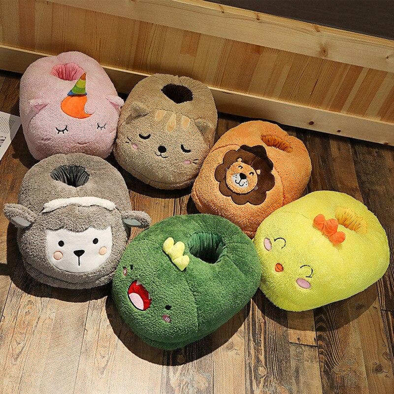 Snuggly 2-in-1 Animal Plush Slippers for Ultimate Comfort