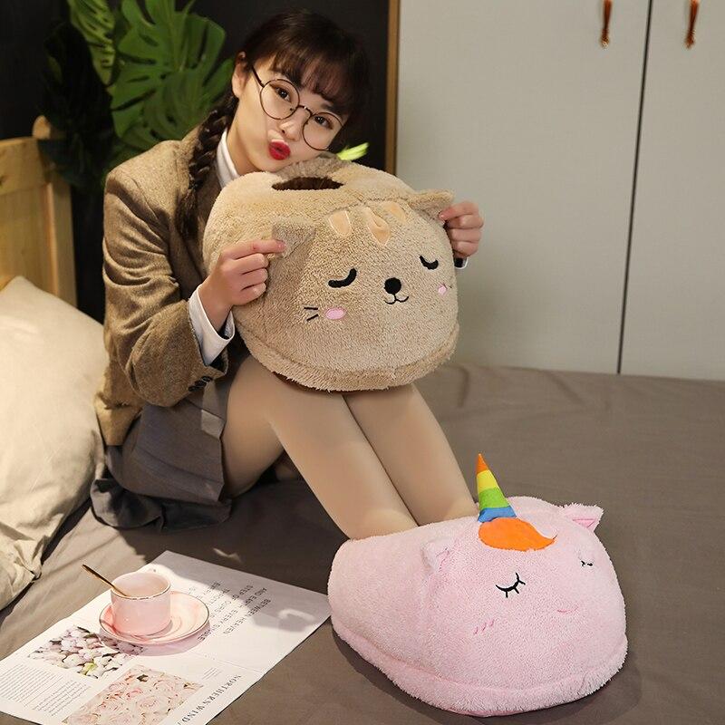 Snuggly 2-in-1 Animal Plush Slippers for Ultimate Comfort