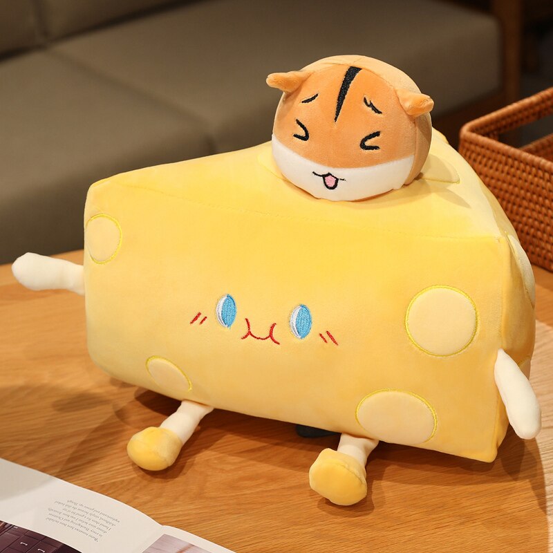 Adorable Cheese Block Plush Toy