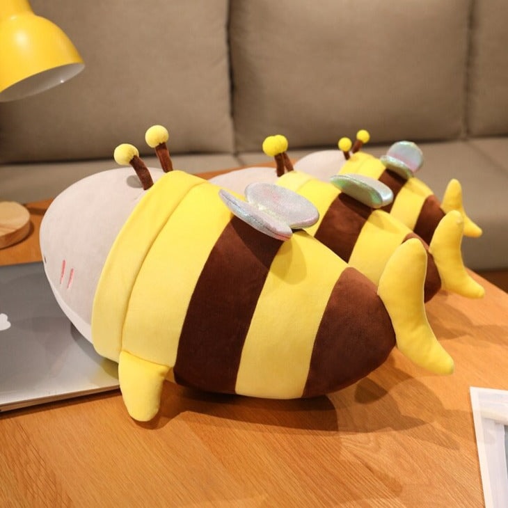 Adorable Chonky Half Shark, Half Bee Plush Toy
