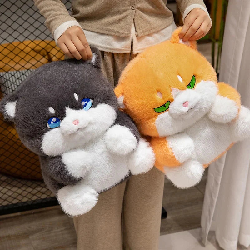 Adorable Plush Chubby Gray and Ginger Cat Toys