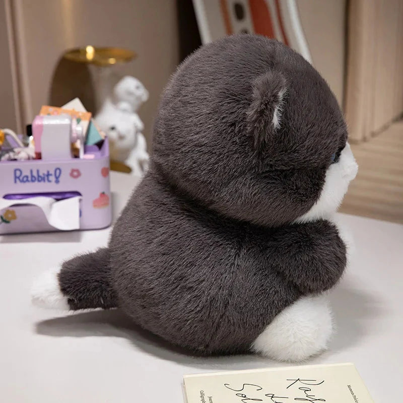 Adorable Plush Chubby Gray and Ginger Cat Toys
