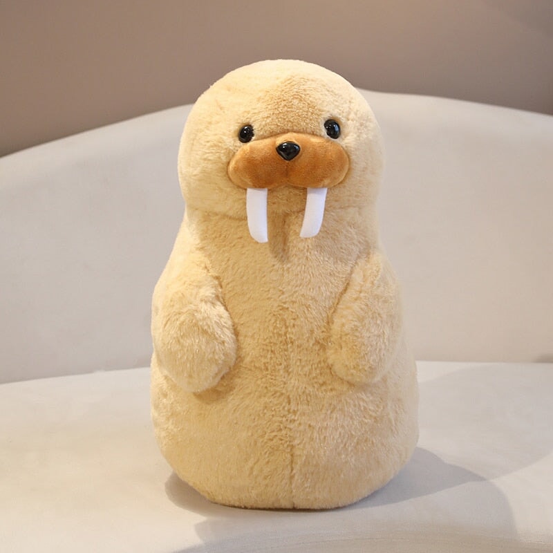 Adorable Fluffy Penguin and Walrus Plush Toys