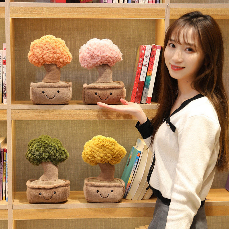 Adorable Mini Bonsai Tree Plush Companions