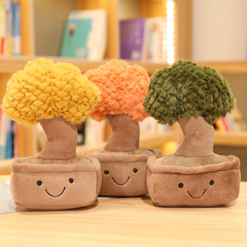 Adorable Mini Bonsai Tree Plush Companions