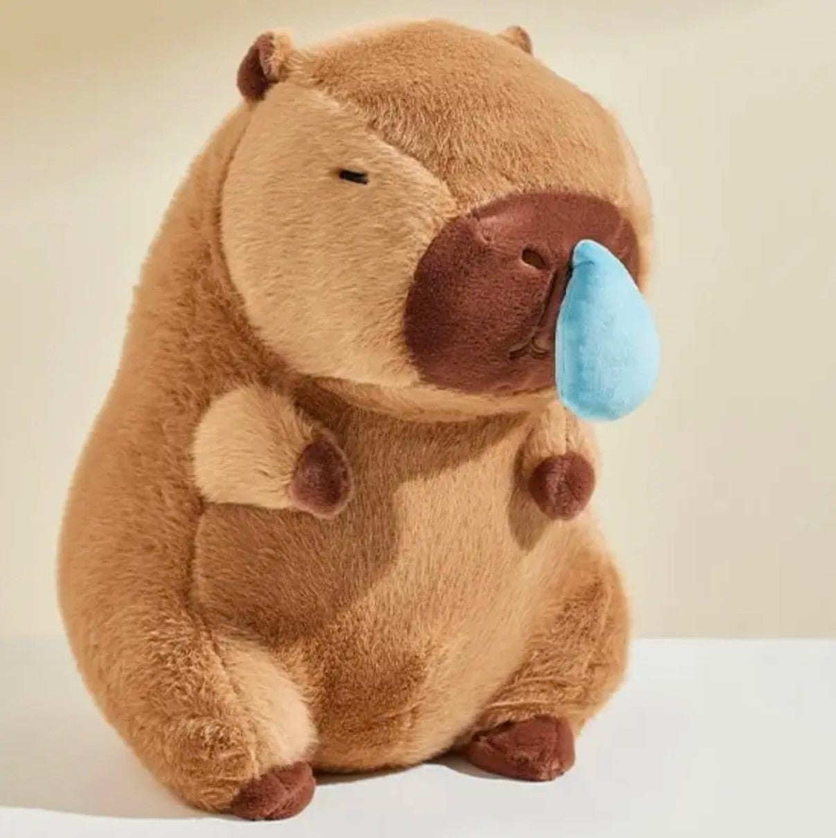 Adorable Capybara Plushie with a Whimsical Runny Nose