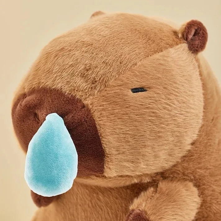 Adorably Snotty Capybara with Runny Nose Plush Toy