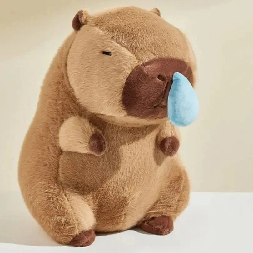 Adorably Snotty Capybara with Runny Nose Plush Toy