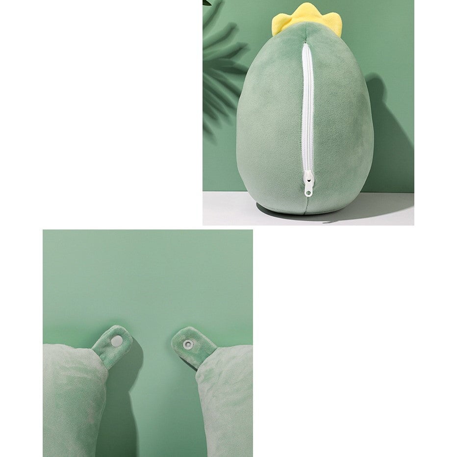 Dino 2-in-1 Neck Support Travel Pillow & Cuddly Plush Companion