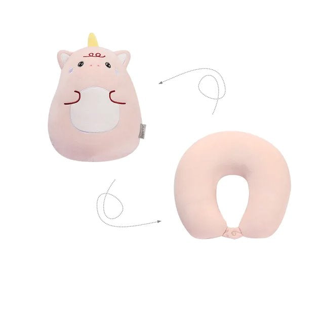 Dino 2-in-1 Neck Support Travel Pillow & Cuddly Plush Companion