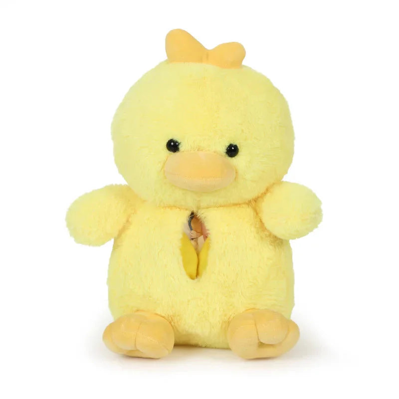 Adorable Duck and Bear Plush Tissue Box Cover for Your Car