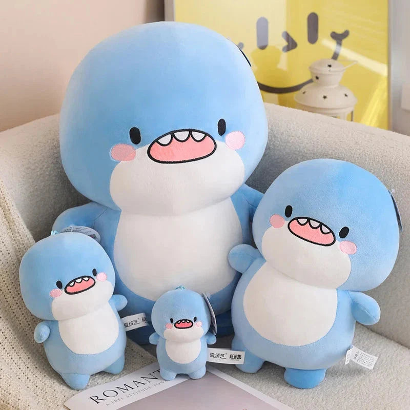 Adorable Fatty Blue Shark Plush Toy - The Ultimate Cuddle Buddy!