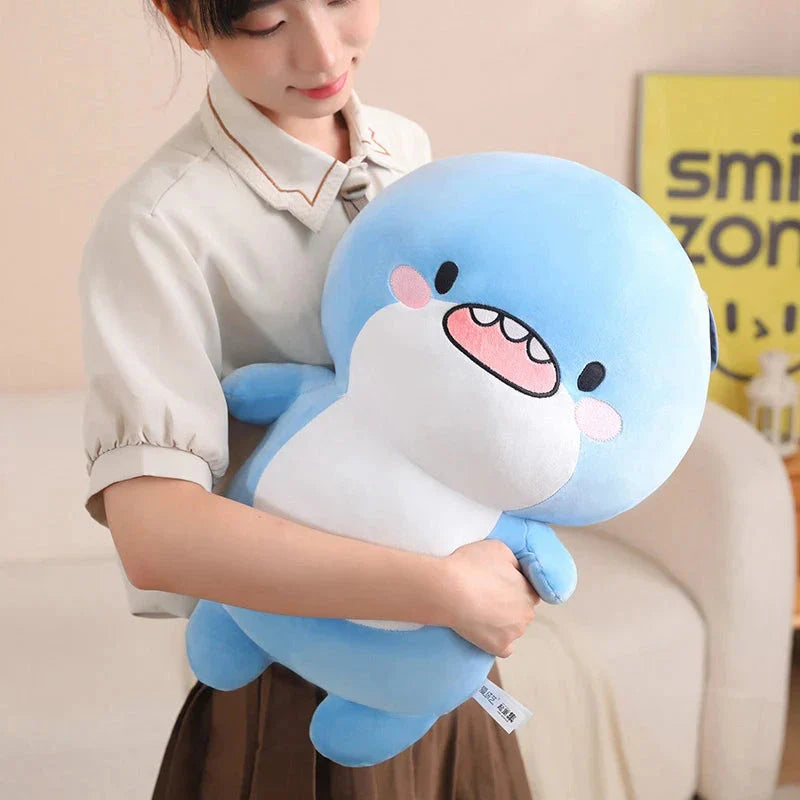 Adorable Fatty Blue Shark Plush Toy - The Ultimate Cuddle Buddy!