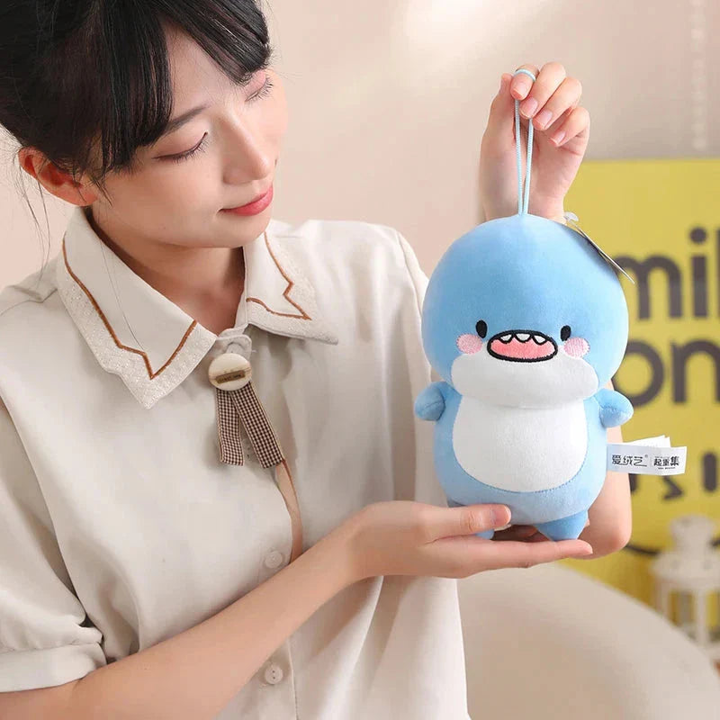 Adorable Fatty Blue Shark Plush Toy - The Ultimate Cuddle Buddy!
