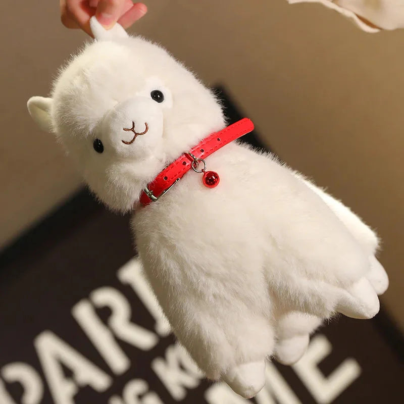 Adorable Fluffy Alpaca and Llama Plush Toys with Charming Bells