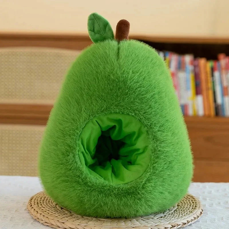 Adorable Fluffy Avocado Capybara Plush Toy
