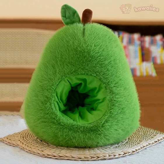 Adorable Fluffy Avocado Capybara Plush Toy
