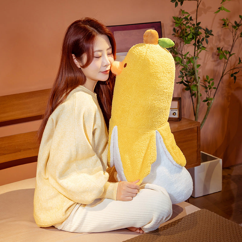 Adorable Fluffy Banana Duck Plushie Crew