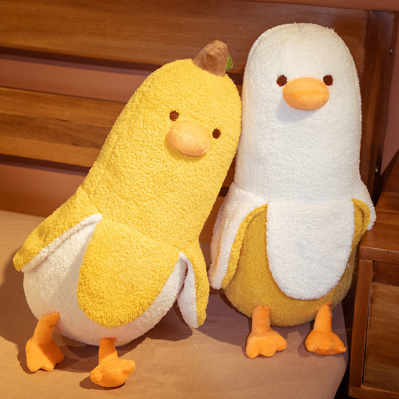 Adorable Fluffy Banana Duck Plushie Crew