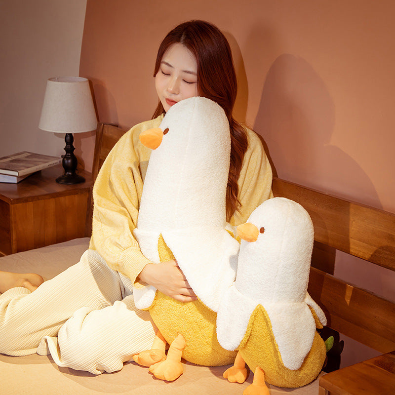 Adorable Fluffy Banana Duck Plushie Crew