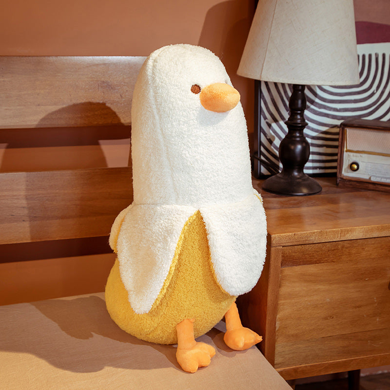 Adorable Fluffy Banana Duck Plushie Crew