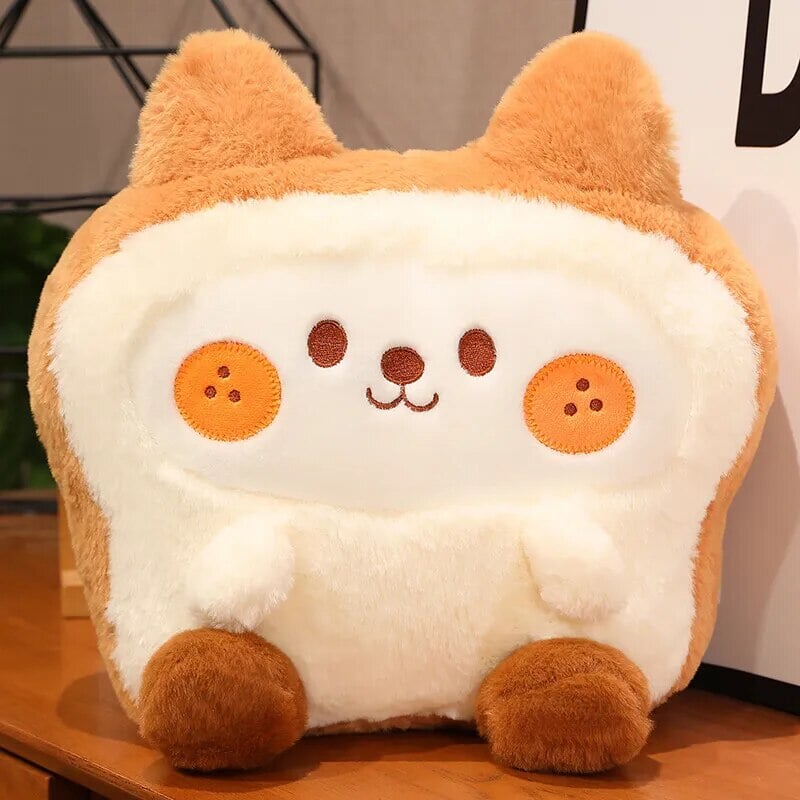 Adorable Fluffy Bunny Dog Chicken Toastie Bread Plush Toy