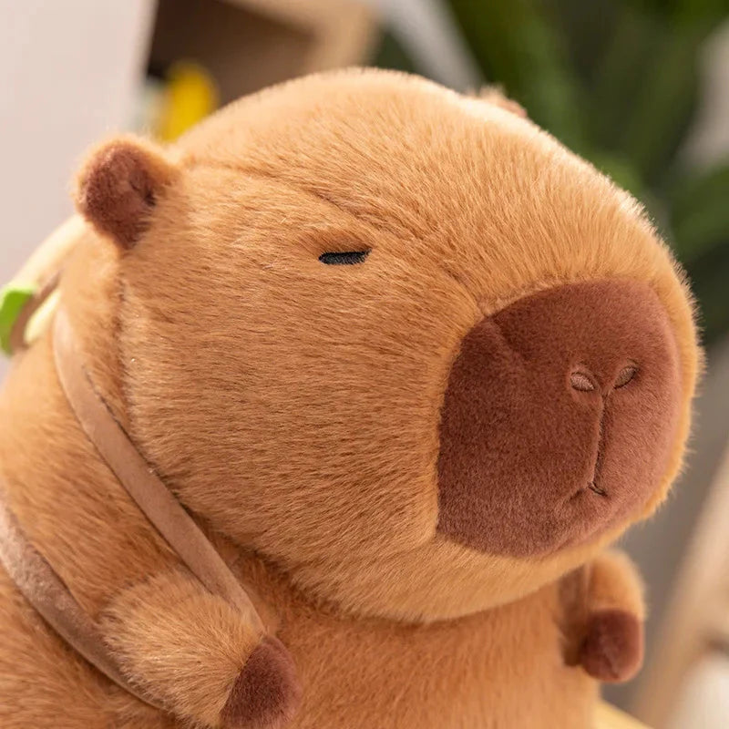Adorably Fluffy Capybara Burger Plush Bags