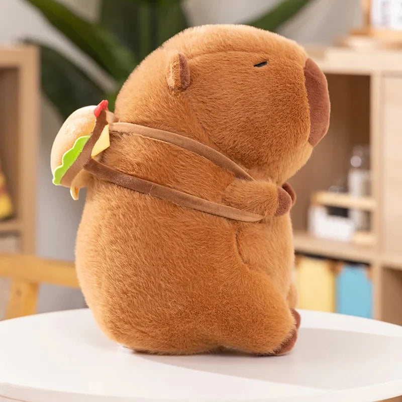 Adorable Fluffy Capybara Burger Bag Plush Toys