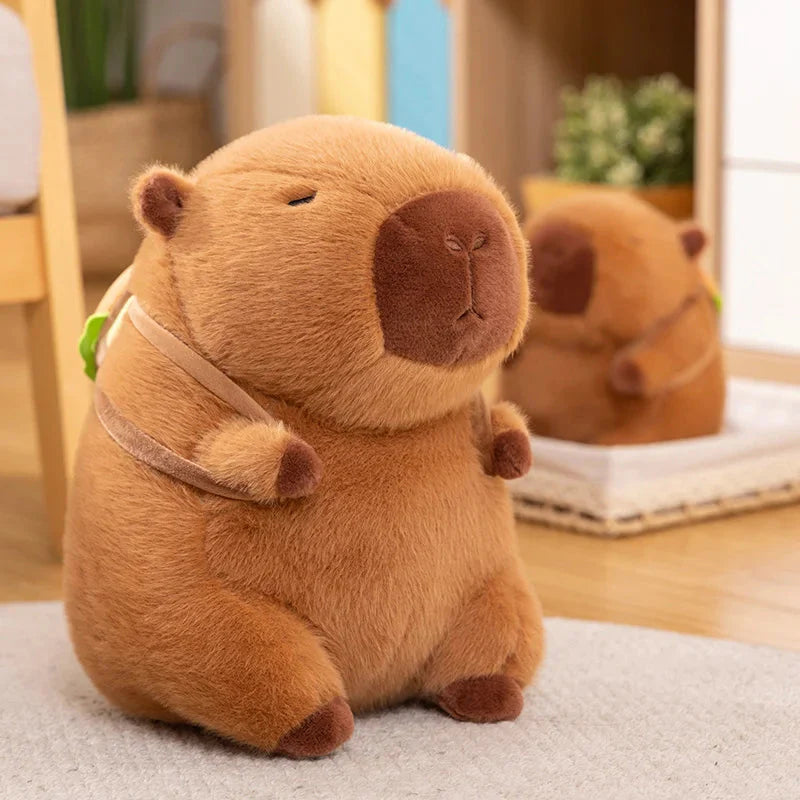 Adorably Fluffy Capybara Burger Plush Bags