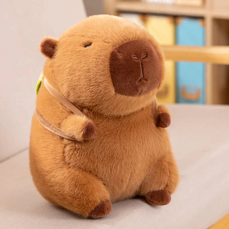 Adorably Fluffy Capybara Burger Plush Bags