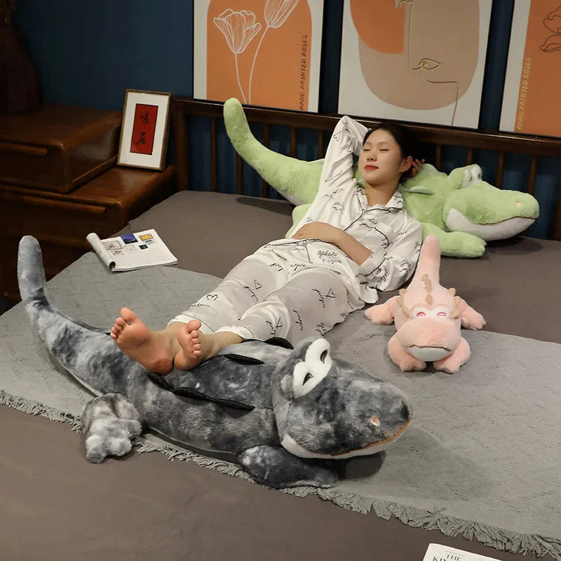 Adorably Fluffy Cheerful Crocodile and Alligator Plush Toys